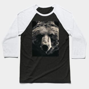 A brown bear in nature that looks cute and cuddly looks warm. Baseball T-Shirt